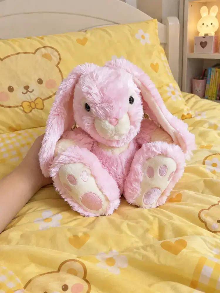 Boneka kelinci pink medium