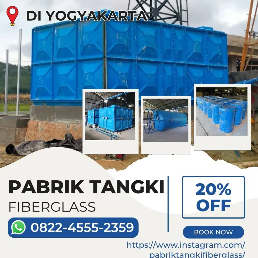 Tangki Fiberglass FRP-Panel Tank, Roof Tank & Ground Tank Sleman