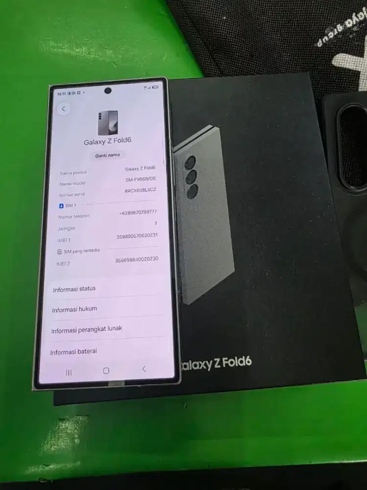 Samsung Z Fold 6 12/256 5G resmi layar bersih aman bs tuker tmabh