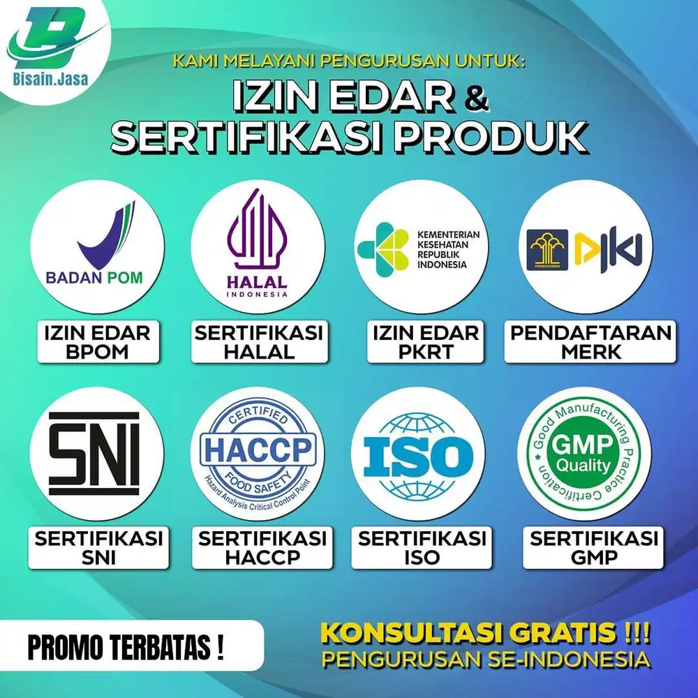 Jasa Pengurusan Legalitas Usaha, BPOM, Halal, NIB & SNI