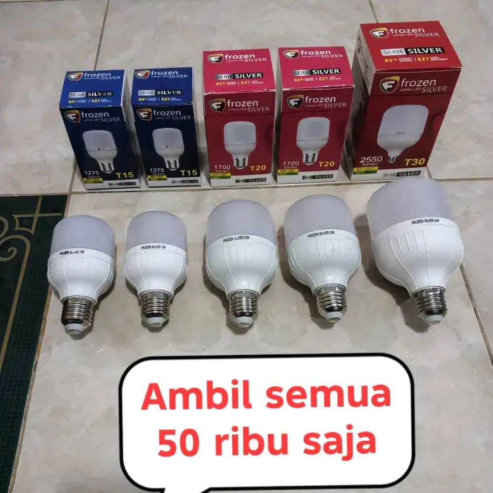 Lampu LED baru, 50 ribu dapat 5 lampu