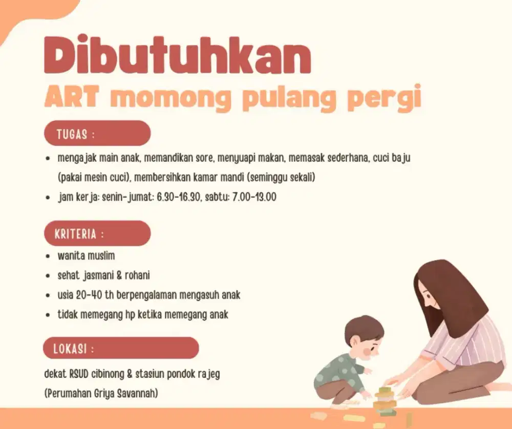 ART Momong Bayi Pulang Pergi/Menginap