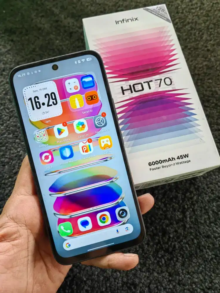 Infinix Hot 70 like new ram 4+4/128 mulus fulset cakep