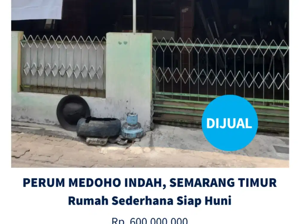 Dijual Rumah Tinggal Sederhana Siap Huni, Semarang Timur, Semarang