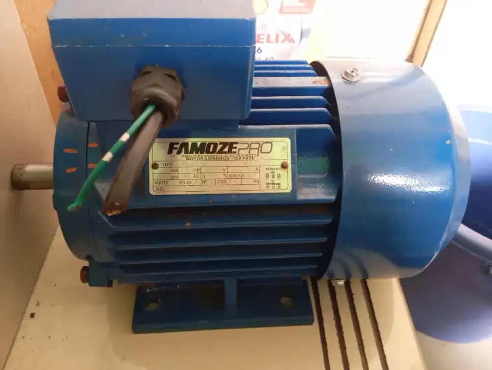 Dinamo 3 phase 380v 0,75 hp 1400 rpm / 1 hp 2800 rpm