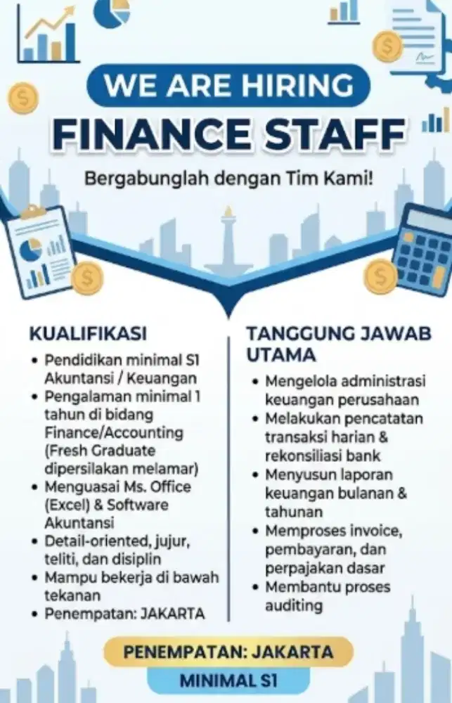 Lowongan Finance Staff