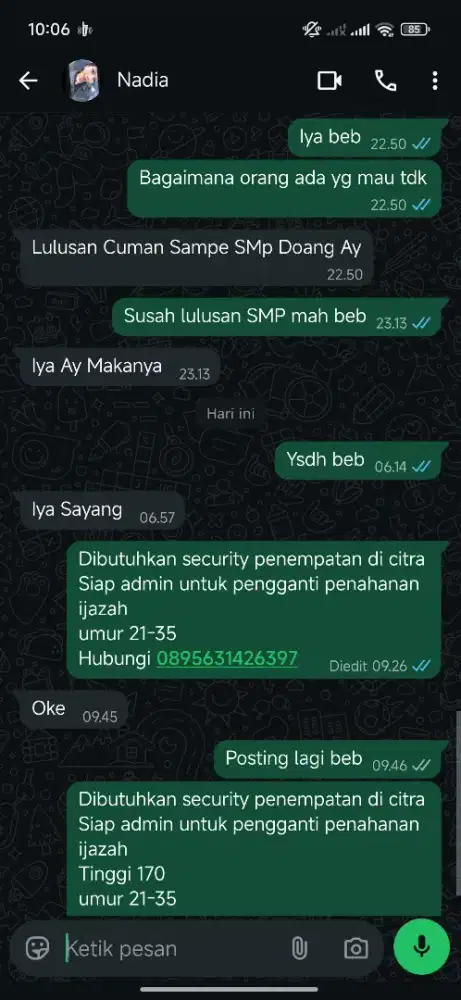 Lowongan pekerjaan
