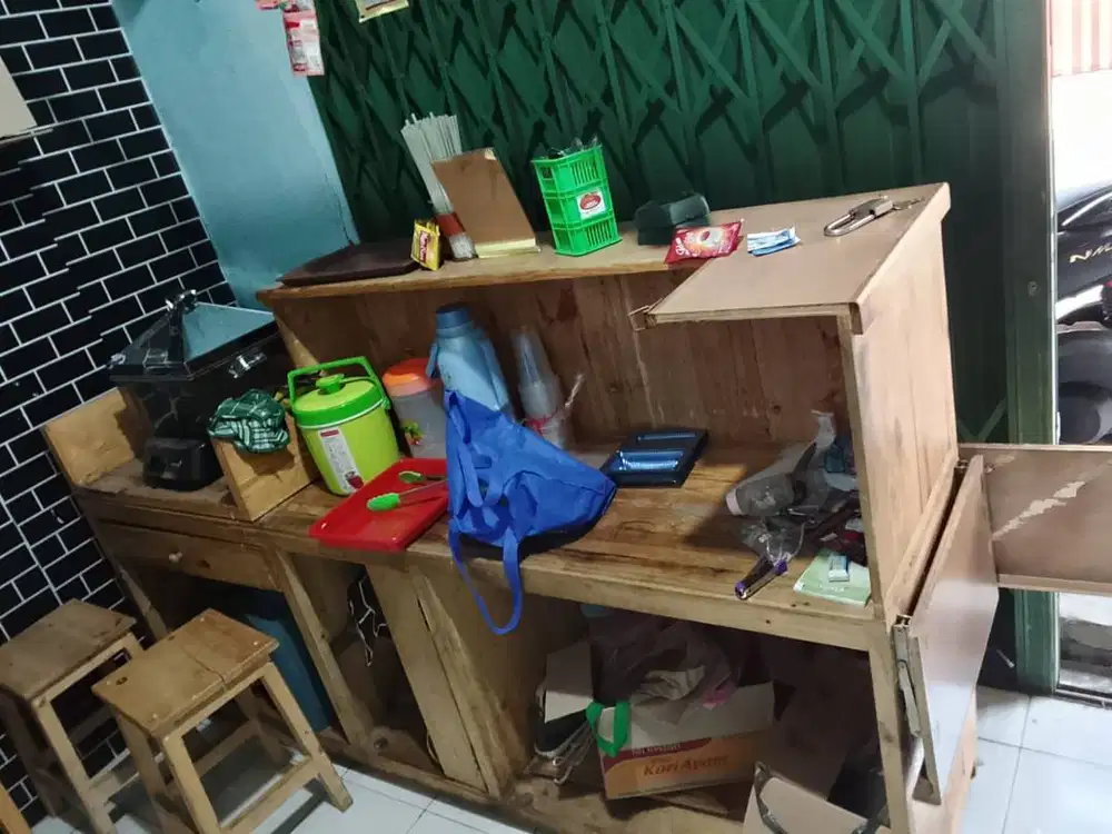 MEJA BAR + MEJA BUNDAR + BANGKU WARKOP