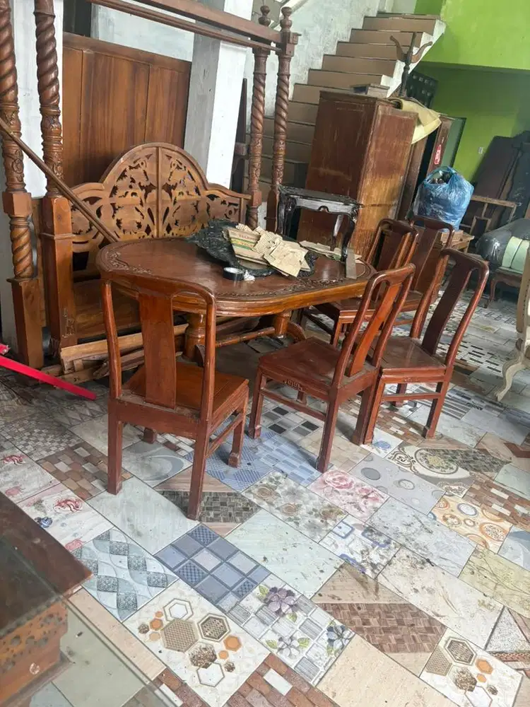 Kursi jati jepara makan 6 dudukan