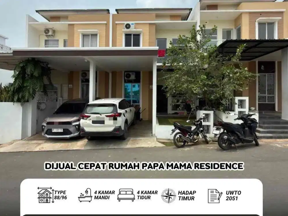Dijual Cepat ‼
Rumah Papa Mama Residence