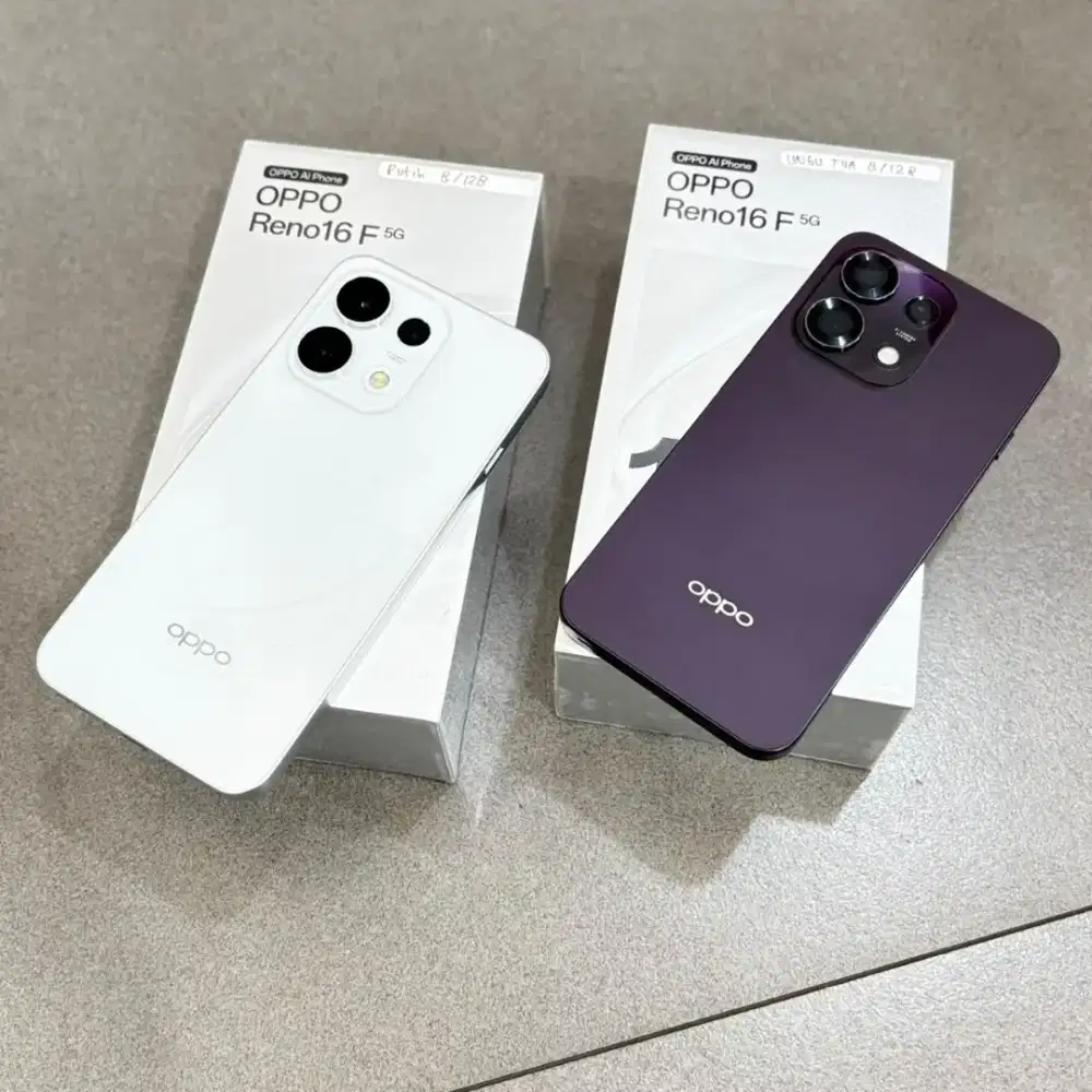 Oppo Reno 16 F 5G Mulus Lengkap Garansi Resmi No Minus Siap Pakai