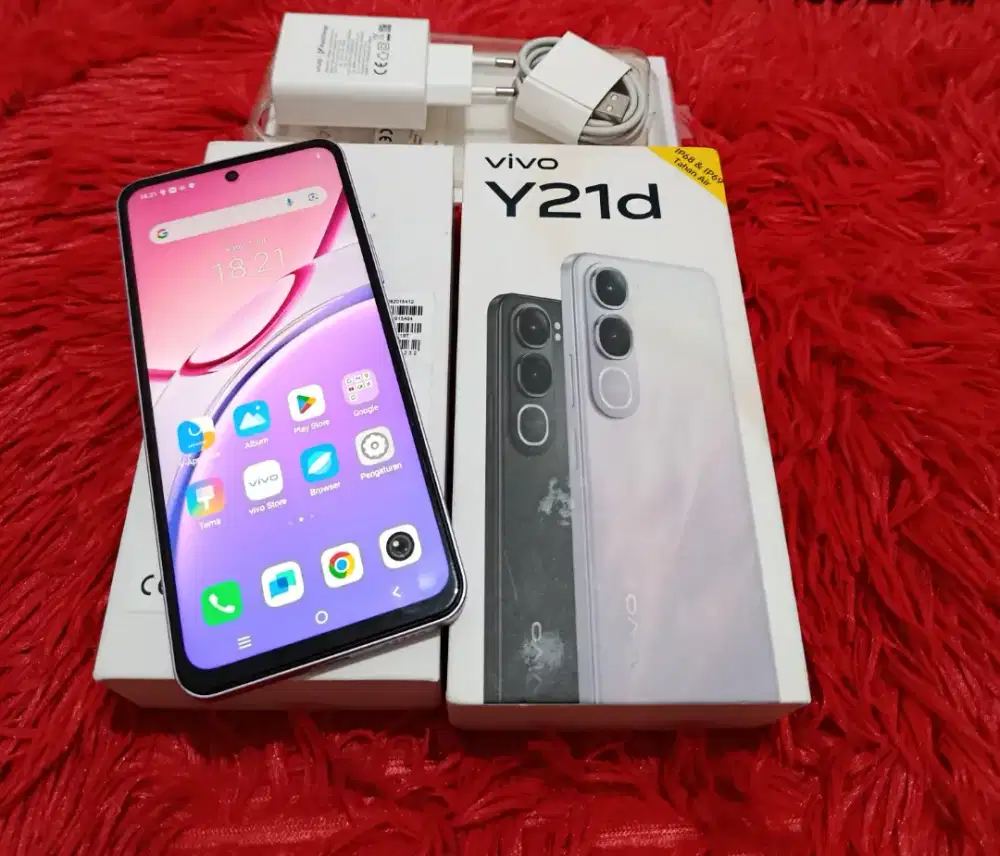 Vivo y21 4+4/128 lengkap