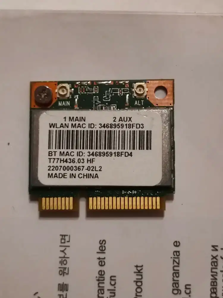 Wifi Wireless Card ORIGINAL Copotan Laptop