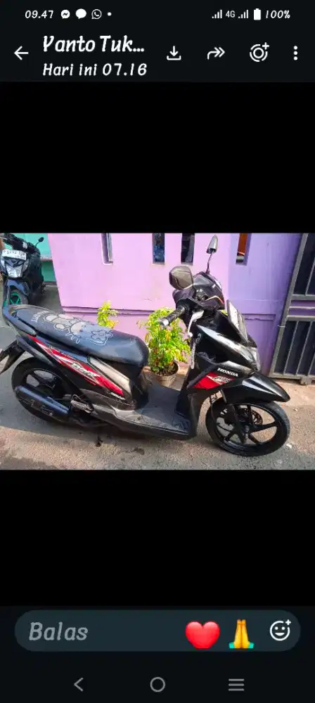 Honda Beat 2012 SS lengkap