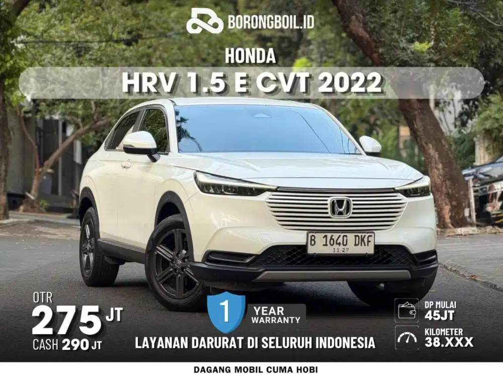 Low KM 38rb RECORD! Honda HRV 1.5 E cvt 2022 Putih Metalik