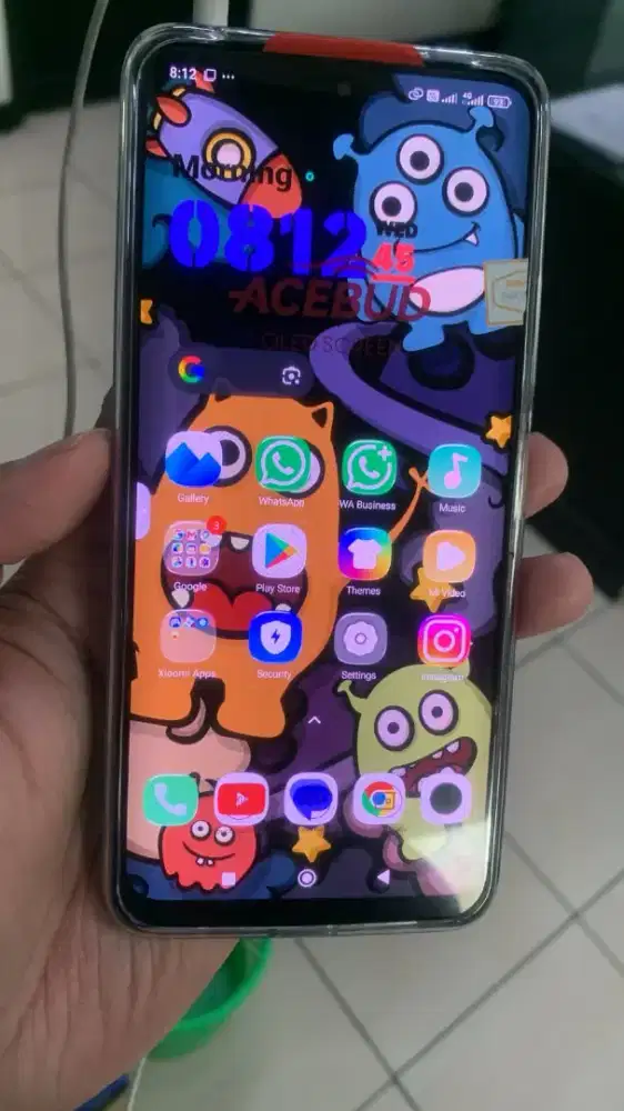 Hp xiaomi redmi note 12 4G nfc 6/128 gb fullset murah bandung
