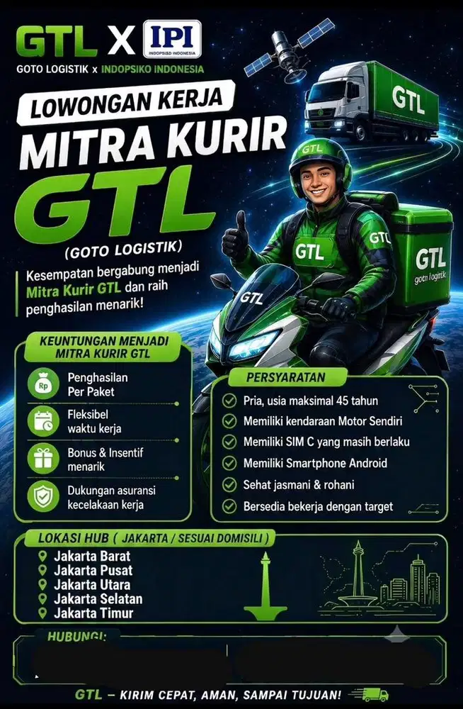 DIBUTUHKAN KURIR EKSPEDISI GTL