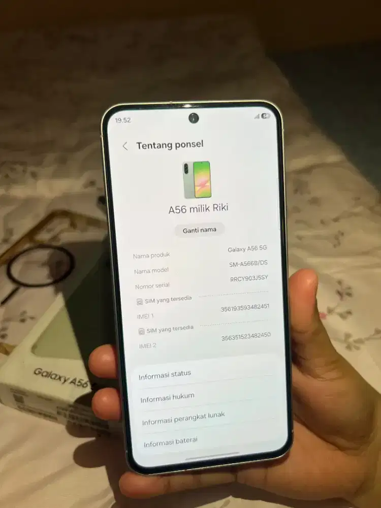 Samsung A56 5G 12/256gb Fullset Mulus