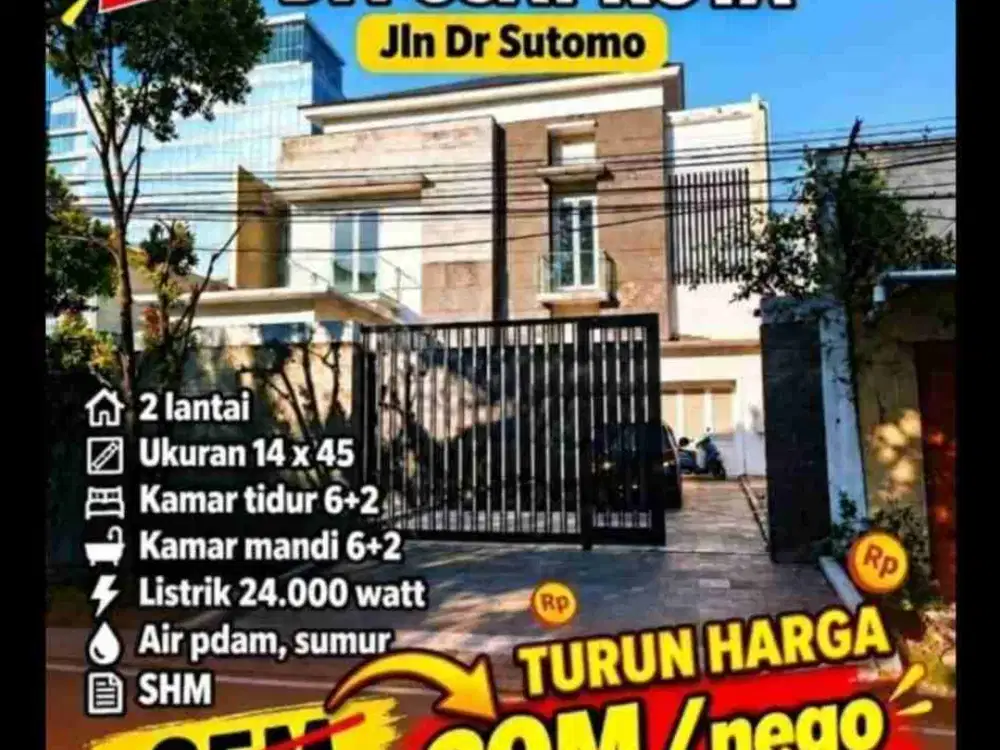 Dijual Rumah Besar di Pusat Kota Jalan Sutomo Makassar