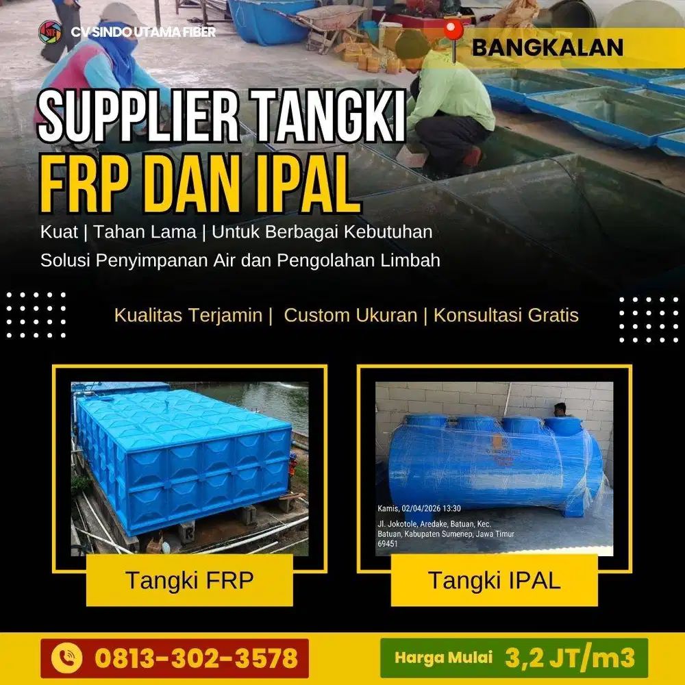 Best Seller - Water Tank FRP dan IPAL untuk Proyek Bangkalan