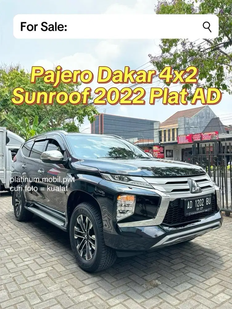 Pajero Sport Dakar Sunroof 4x2 Tahun 2022