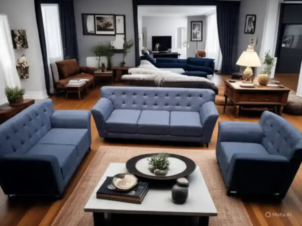 Sofa retro 321 wrn vienna bluejay