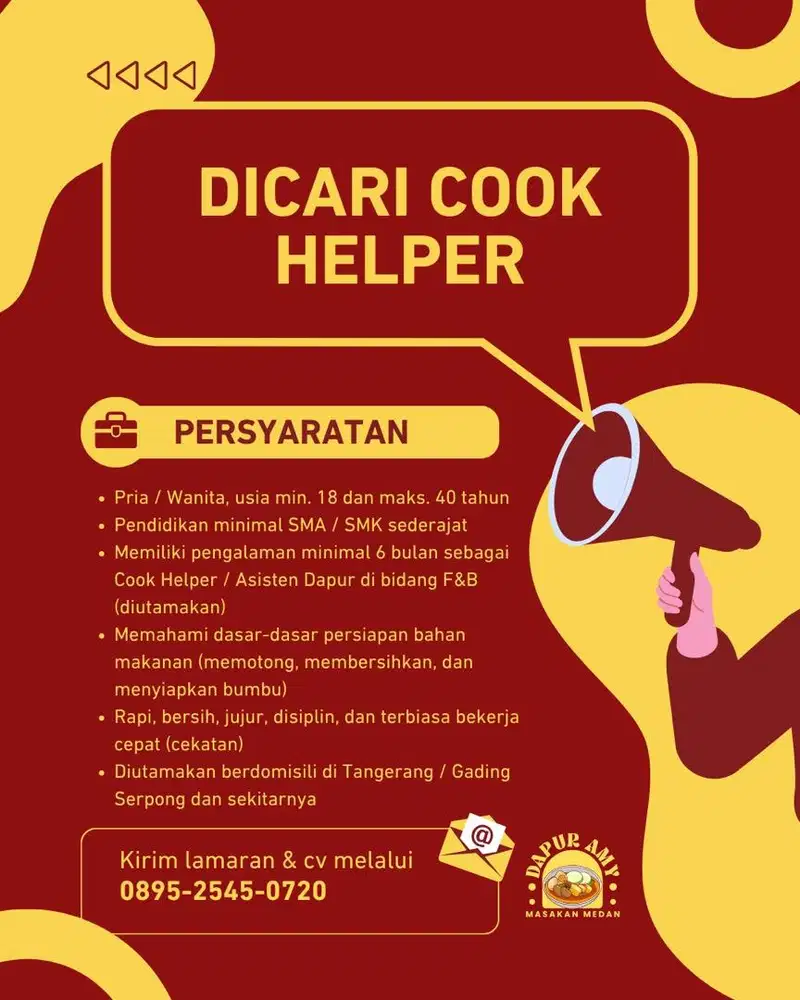 Loker Cook Helper