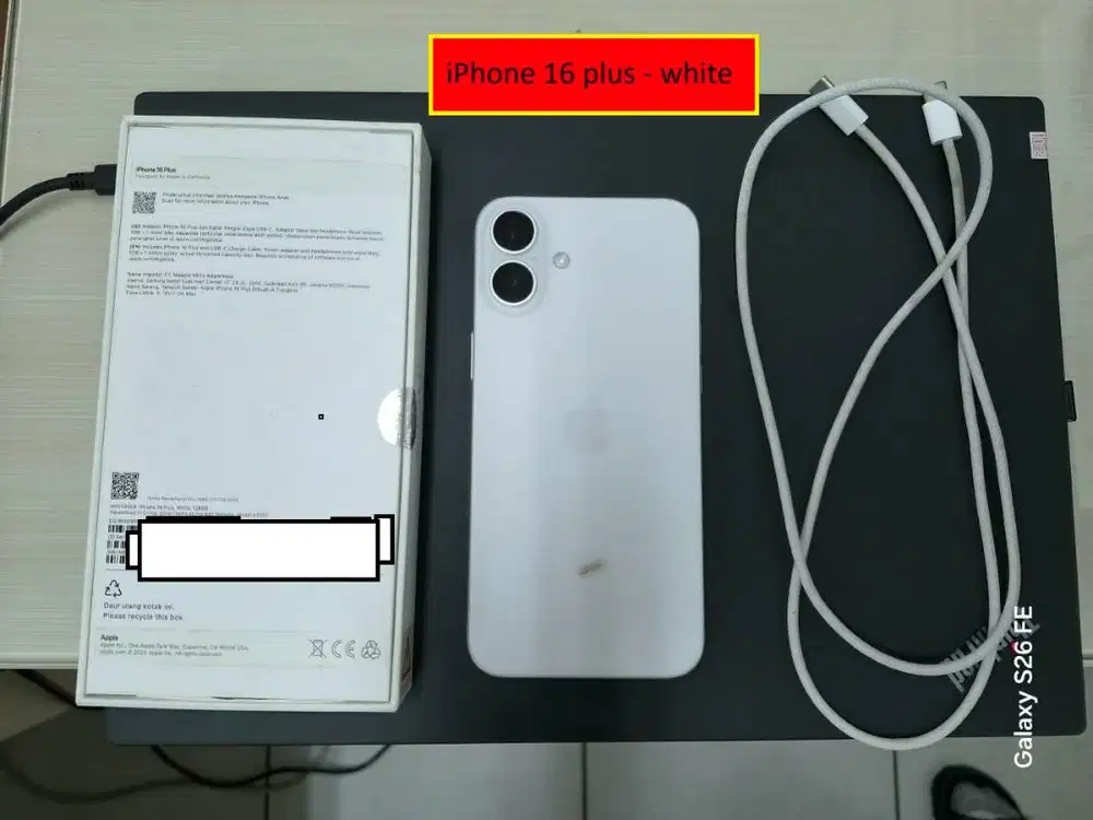 DiJual iPhone 16 Plus Putih 128gb BH 92% | Mulus 99%