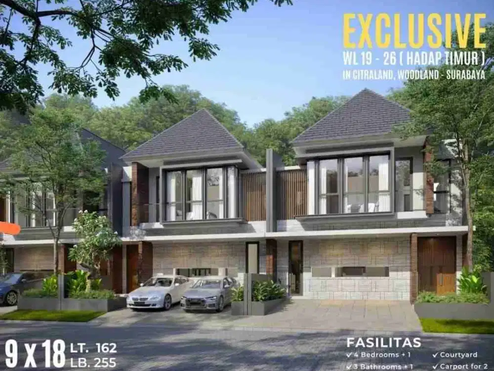 jual rumah modern minimalis woodland Citraland Surabaya barat