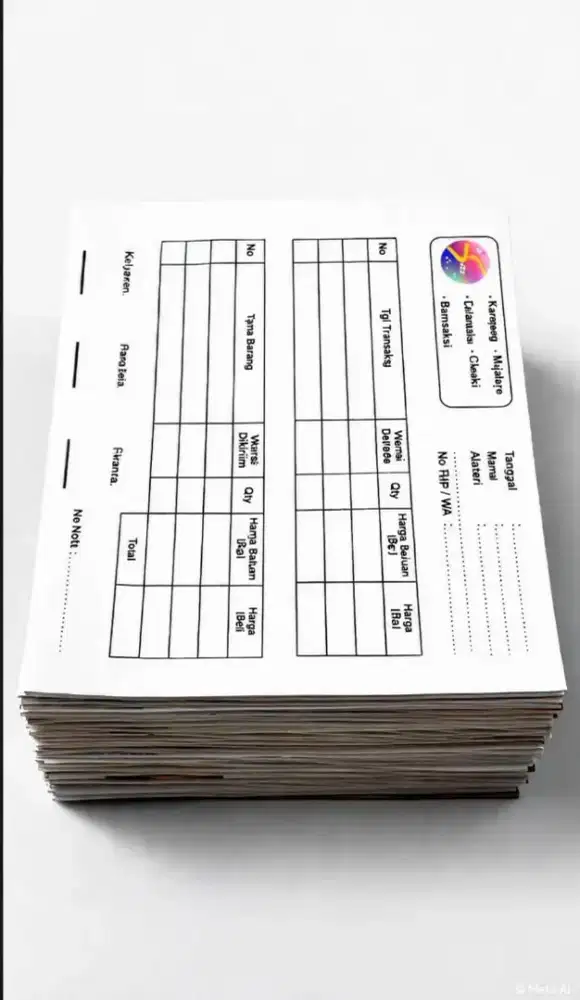 Cetak Nota NCR Rangkap Toko Custom Murah