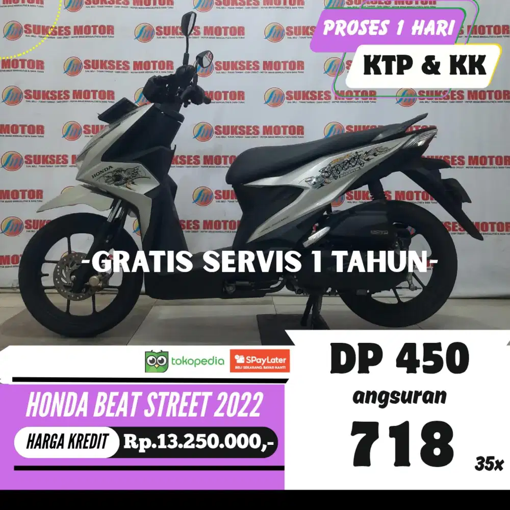 HONDA BEAT STREET 2022 KREDIT DP 450RB ANGSURAN SANGAT RINGAN PAJAK ON