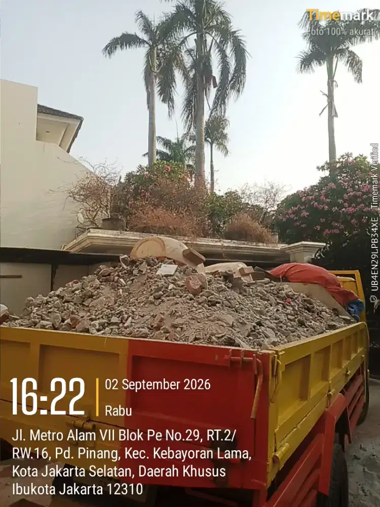 Jasa buang puing,sampah proyek,tanah, pengurugan