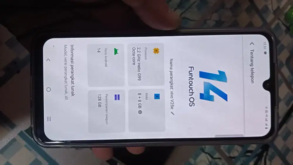 Vivo v25e ram 8+8 Rom 128 4G dual sim card ghelio99
