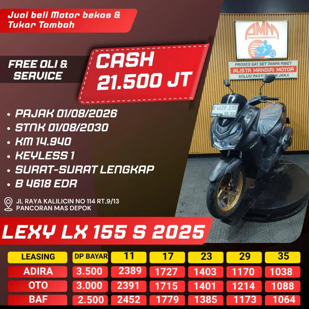 LEXY LX 155 S 2025 CASH / KREDIT ALISTA