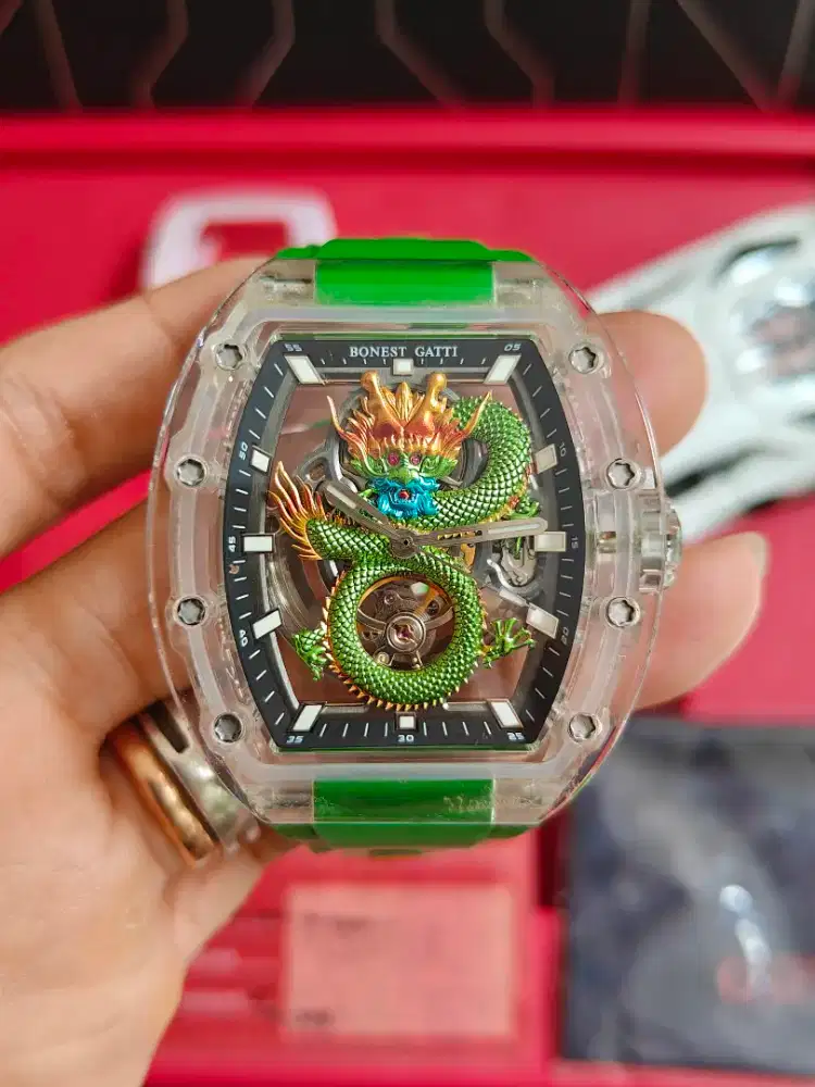 Bonest Gatti Crystal Case Dragon automatic BG9980 original bekas bagus