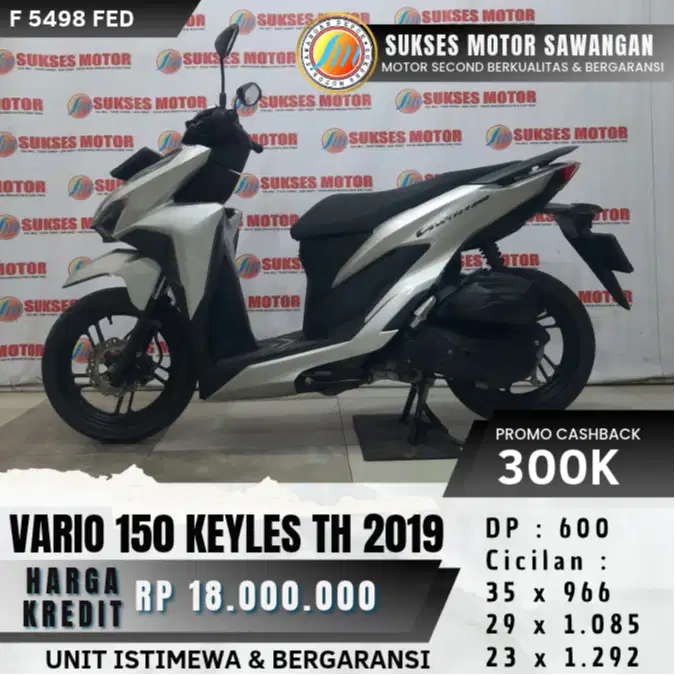 HONDA NEW VARIO 150 KEYLESS TH 2019 UNIT MULUS BISA CASH KREDIT