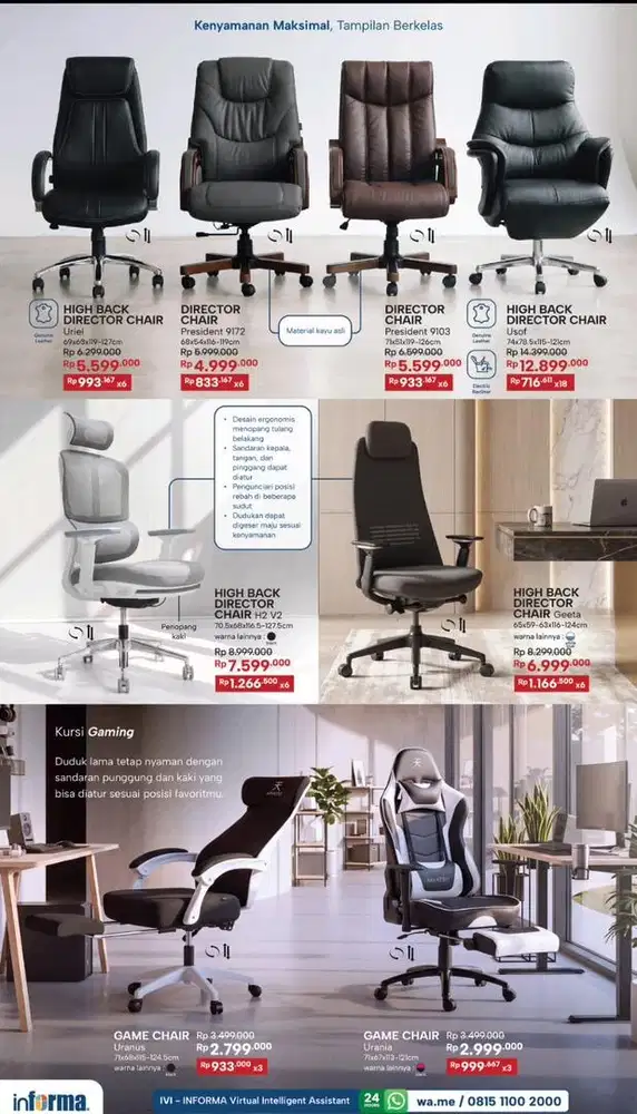 Aneka kursi kantor by informa