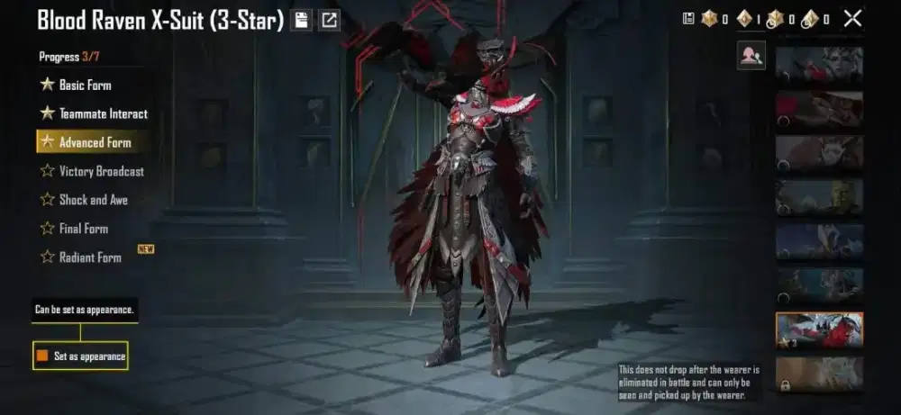 Akun Xsuit pubg (Blood reaven) Bintang 3