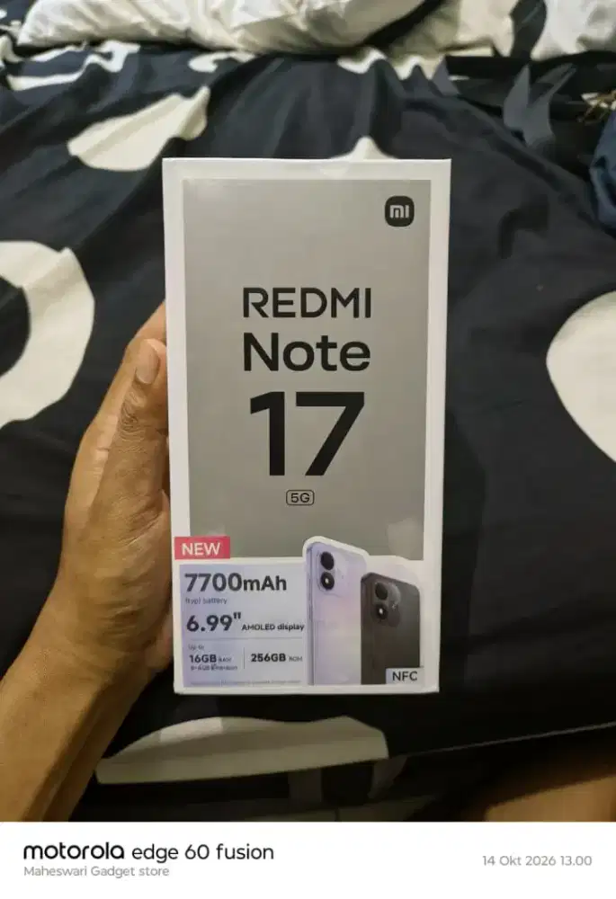 Redmi Note 17 5G Batre 7.700 mAh Baru Segel Dus