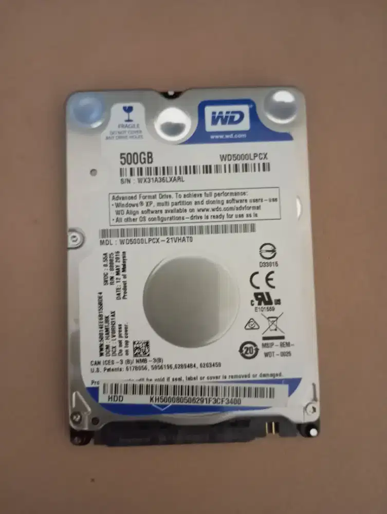 Hardisk Laptop slim WD Blue