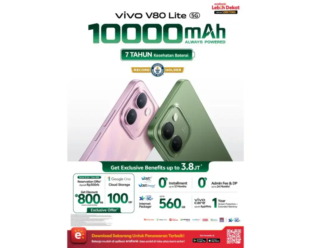 V80 Lite Battery 10.000mAh