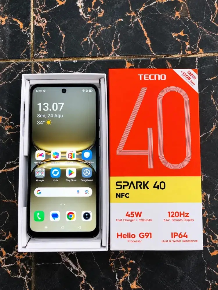 Tecno spark 40 Ram Internal 6+6/128GB