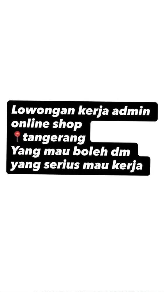 Loker admin rekapan dan packing online shop