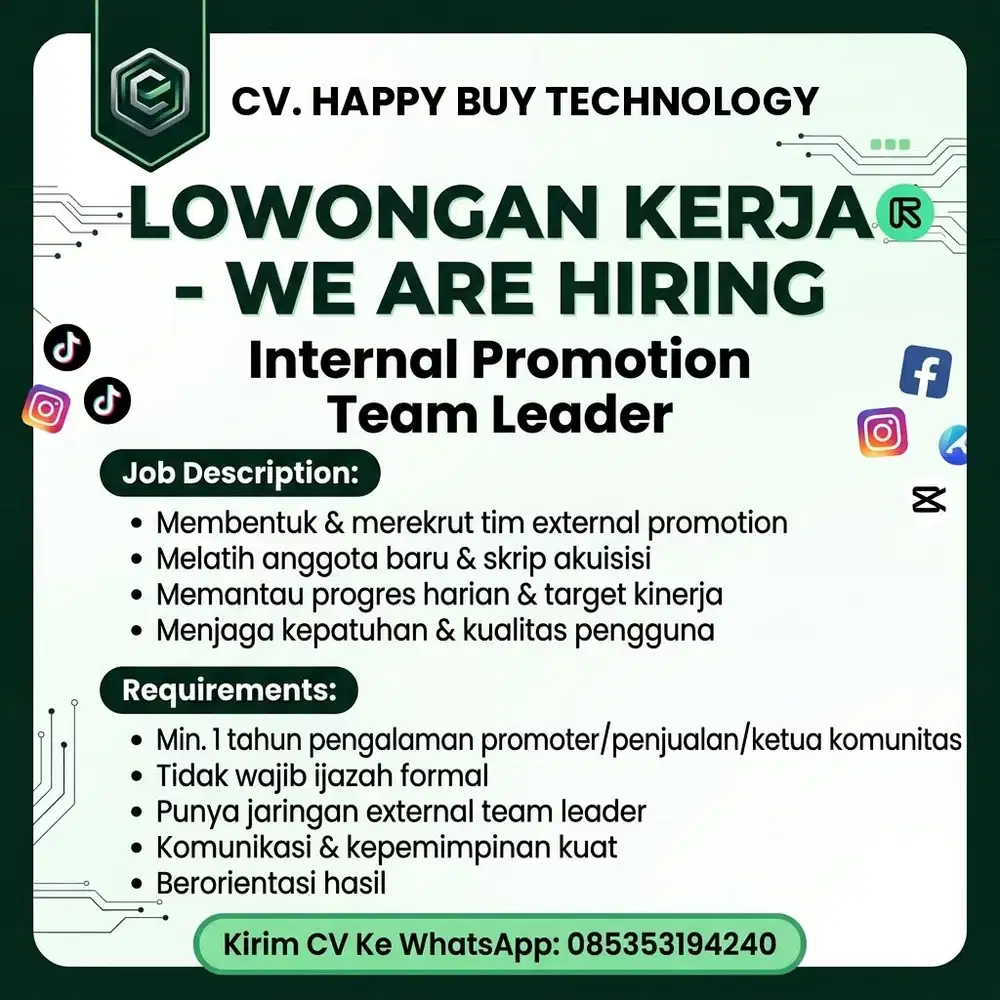 Internal Promotion Team Leader