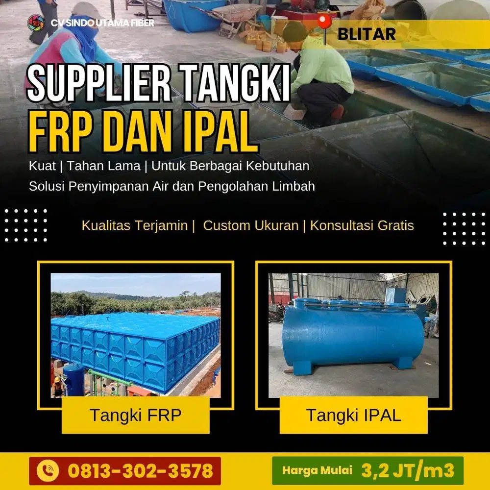 Best Seller - Tangki Panel Air dan IPAL untuk Proyek di Blitar