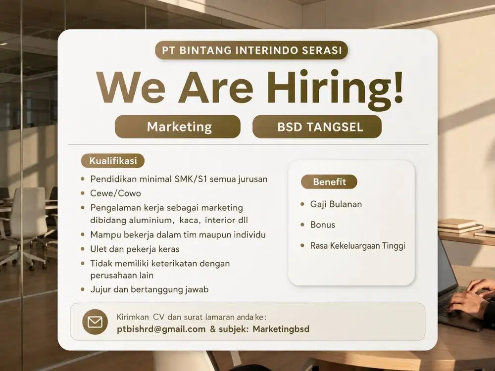 MARKETING ALUMUNIUM BSD TANGERANG