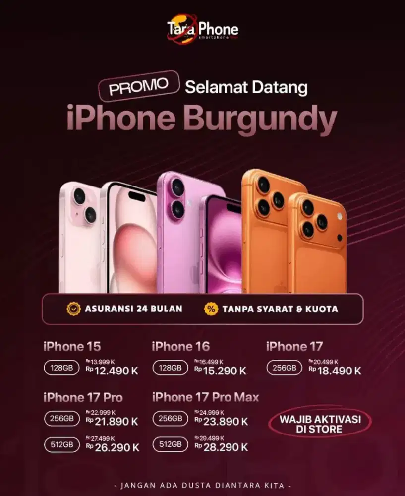 promoo cash back & kredit iphone 15 ,16 ,17 ,17pro & 17pro max
