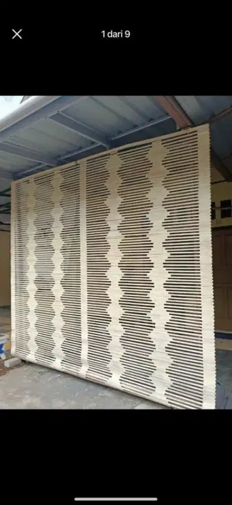 tirai bambu, tirai kayu