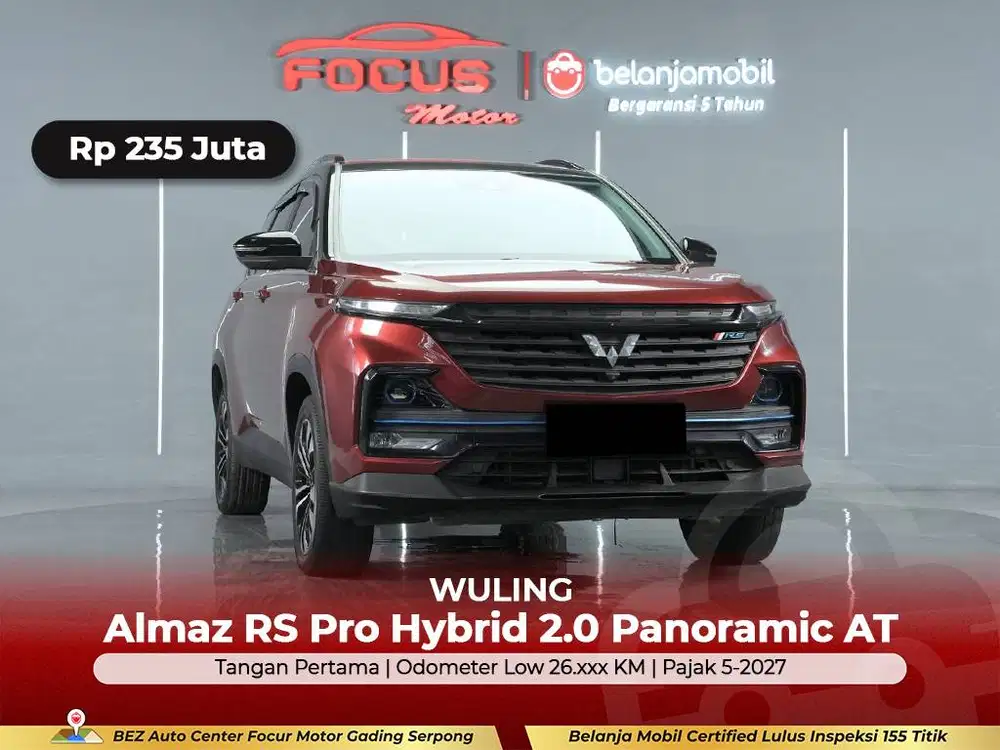 [ GARANSI 5THN LOW KM ] Wuling Almaz RS Pro Hybrid 2.0 2021/2022/2023