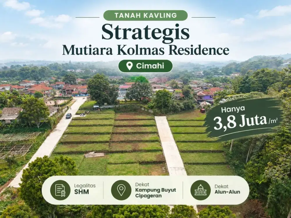 Tanah Kavling SHM di Cimahi Utara - Akses 2 Mobil
